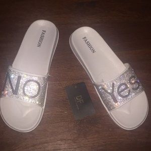 Fancy rhinestone sandals, perfect for bathing